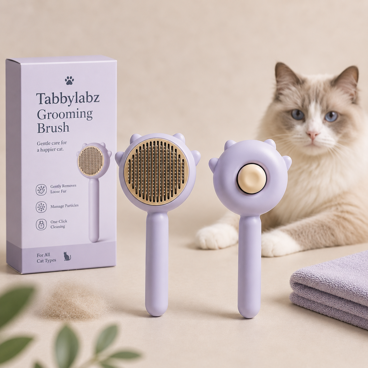 Tabby Labz Cat Ear Grooming Brush